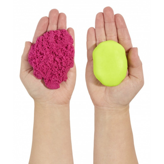 Masa plastyczna Wonder Factory Never Dry Dough limonkowy, różowy