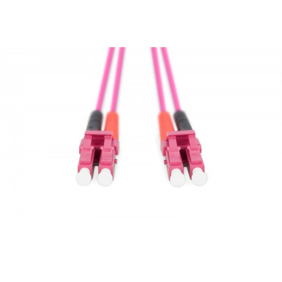 Patch cord światłowodowy FO LC-LC MM 50/125 OM4 duplex LSOH 1m