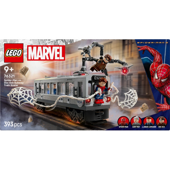 Klocki Super Heroes 76321 Spider-Man kontra Doc Ock - scena w metrze 