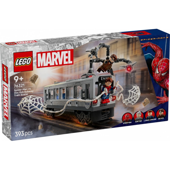 Klocki Super Heroes 76321 Spider-Man kontra Doc Ock - scena w metrze 