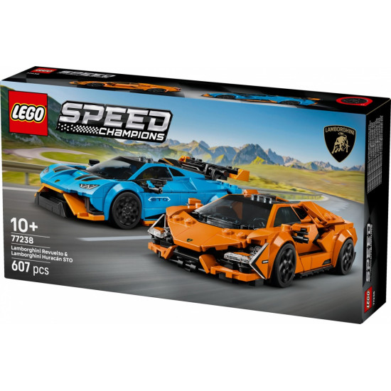 Klocki  Speed Champions 77238 Lamborghini Revuelto i Huracan STO 