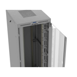 Szafa instalacyjna rack stojąca 47U 800x1000 szara  drzwi        przeszkolne  LCD ( flat pack) V2 