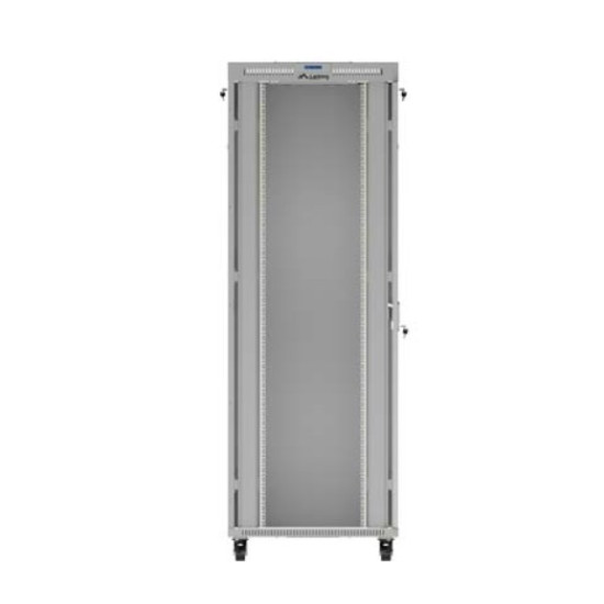 Szafa instalacyjna rack stojąca 47U 800x1000 szara  drzwi        przeszkolne  LCD ( flat pack) V2 