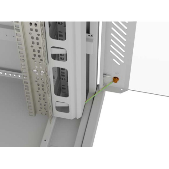 Szafa instalacyjna rack stojąca 47U 800x1000 szara  drzwi        przeszkolne  LCD ( flat pack) V2 