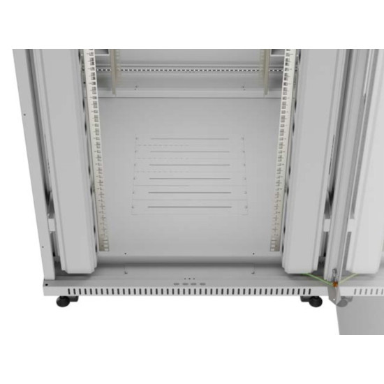 Szafa instalacyjna rack stojąca 47U 800x1000 szara  drzwi        przeszkolne  LCD ( flat pack) V2 
