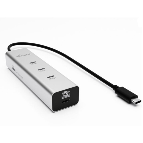 HUB USB-C Charging Metal 5 port with USB-C video 8K + Power Delivery 85W 