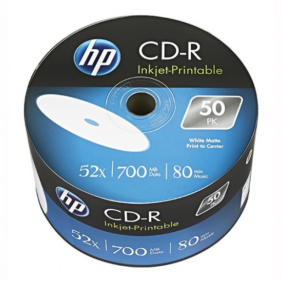 HP CD-R 52x 700MB 50P Printable CRE00070WIP-3 69301 