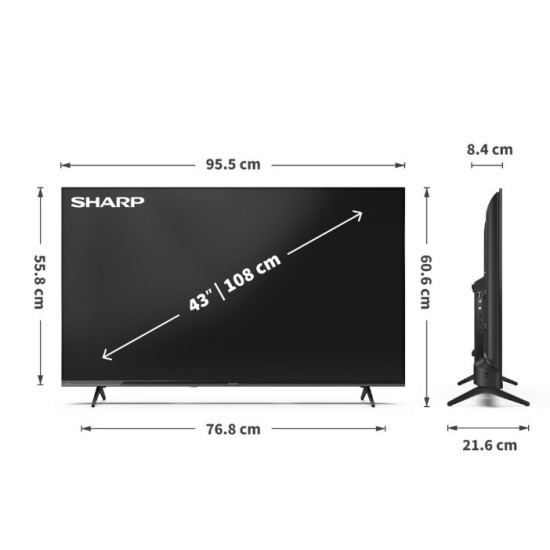 Telewizor LED 43 cale 43HE2445E 