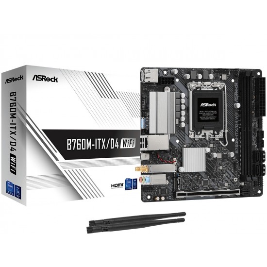 Płyta główna B760M-ITX D4 WIFI s1700 2DDR4 mITX M.2 USB-C 