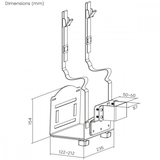 Uchwyt do CPU MC-116 B czarny 