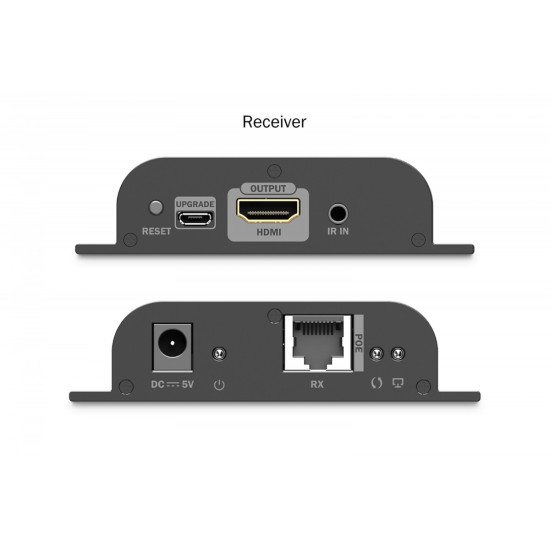 Przedłużacz (extender) po skrętce kat.6 HDMI 4K/60Hz przez IP 1G lub do 120m/200m z PoE, max. 253 odbiorniki, sterowanie IR - zestaw