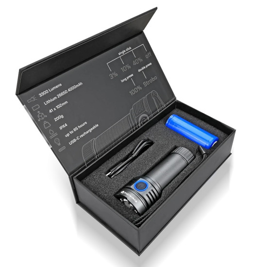 Latarka ręczna diodowa LED Luminator FL-3300R IPX4 USB-C