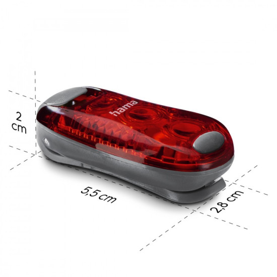 Lampka ostrzegwacza z klipsem 2 szt 3 tryby świecenia