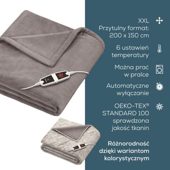 Koc rozgrzewający HD150 XXL Cosy Taupe