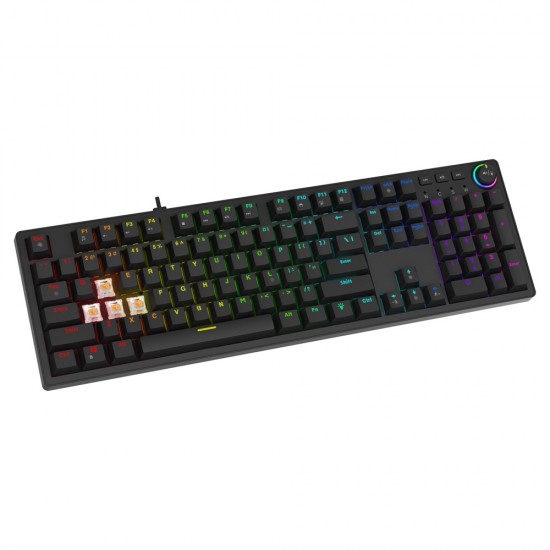 Klawiatura mechaniczna STYX Outemu Peach Silent, Hot Swap, RGB