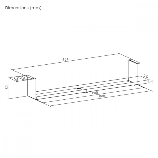 Kompaktowy organizer na kable MC-107 B 