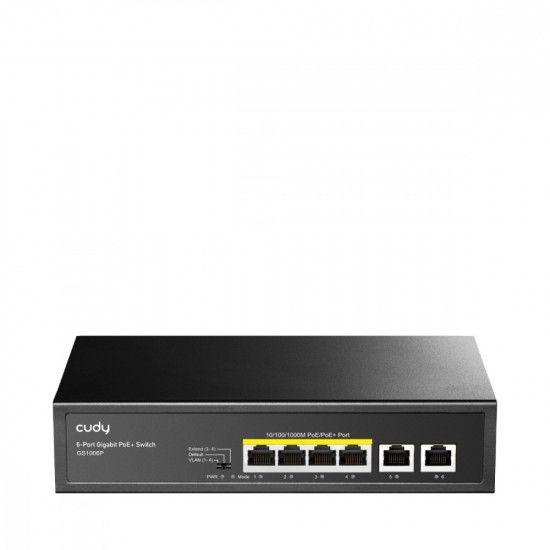 Przełącznik GS1006P 6-Port Gigabit PoE+ Switch 65W 