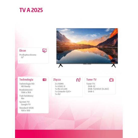 Telewizor TV A 2025 32