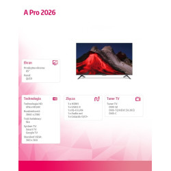Telewizor TV A Pro 2026 65
