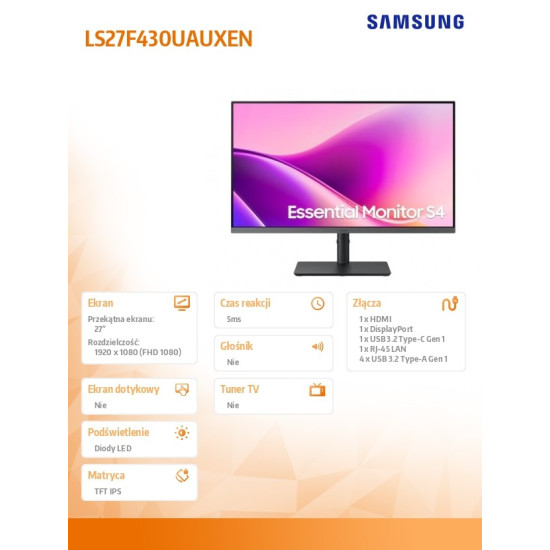 Monitor 27 cali LS27F430UAUXEN