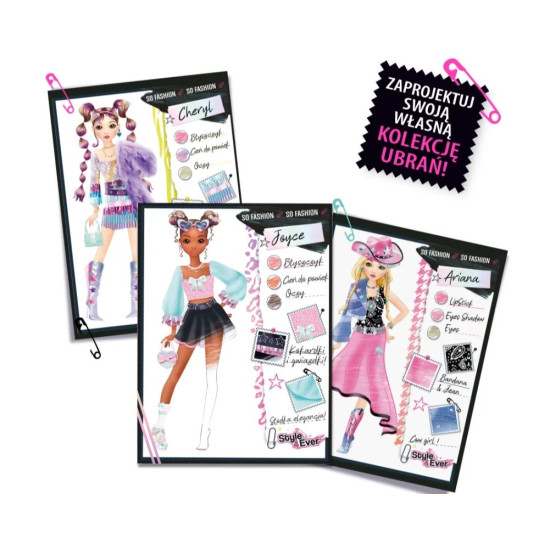 Zestaw kreatywny Projekt Moda z podświetlaną tablicą