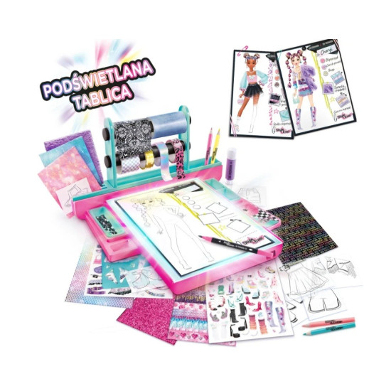 Zestaw kreatywny Projekt Moda z podświetlaną tablicą