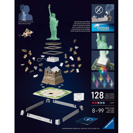 Puzzle 3D Statua Wolności 