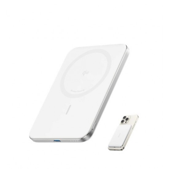 PowerBank Nano 5k mAh slim biały 