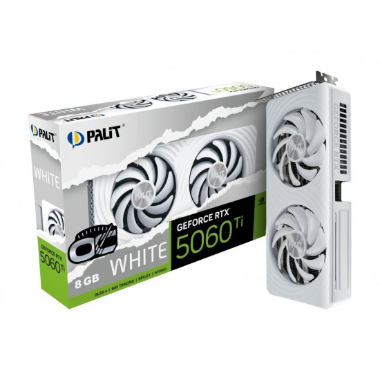Karta graficzna GeForce RTX 5060 TI WHITE OC 8GB GDDR7 128bit 3DP/HDMI