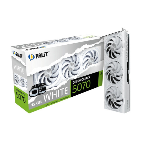 Karta graficzna GeForce RTX 5070 WHITE OC 12GB GDDR7 192bit 3DP/HDMI