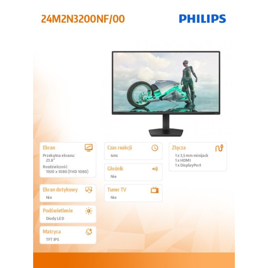 Monitor 24M2N3200NF IPS 23.8 cala 144Hz HDMI DP 