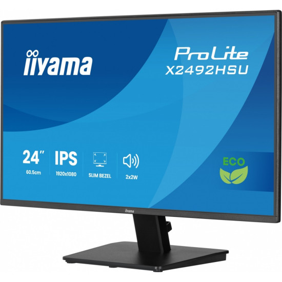 Monitor 24 cale X2492HSU-B1 IPS,FHD,HDMI,DP,120Hz,300cd,4ms,USB HUBx2cienkie ramki, 1500:1, ErP B