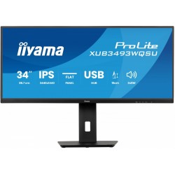 Monitor ProLite 34 cale XUB3493WQSU-B6 IPS,UWQHD,DP,2xHDMI,HAS,21:9,400cd,   120Hz,1000:1,1ms, USB HUBx4, 2x5W,