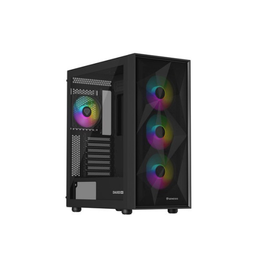 Obudowa Genesis Diaxid 605 ARGB MIDI TOWER USB-C Czarna 