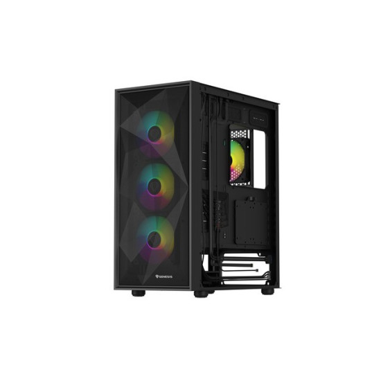 Obudowa Genesis Diaxid 605 ARGB MIDI TOWER USB-C Czarna 
