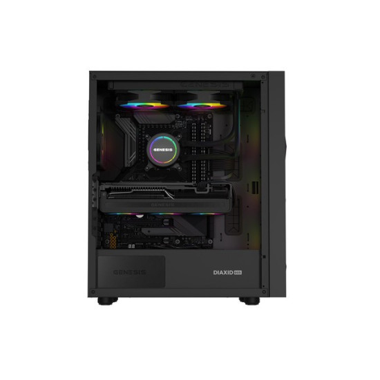 Obudowa Genesis Diaxid 605 ARGB MIDI TOWER USB-C Czarna 