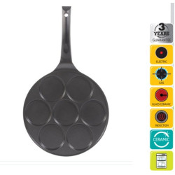 Patelnia Aluminiowa na 7 placków z powłoka non-stick 27cm 