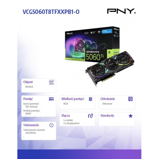 Karta graficzna GeForce RTX5060Ti OC 8G RGB VCG5060T8TFXXPB1-O 