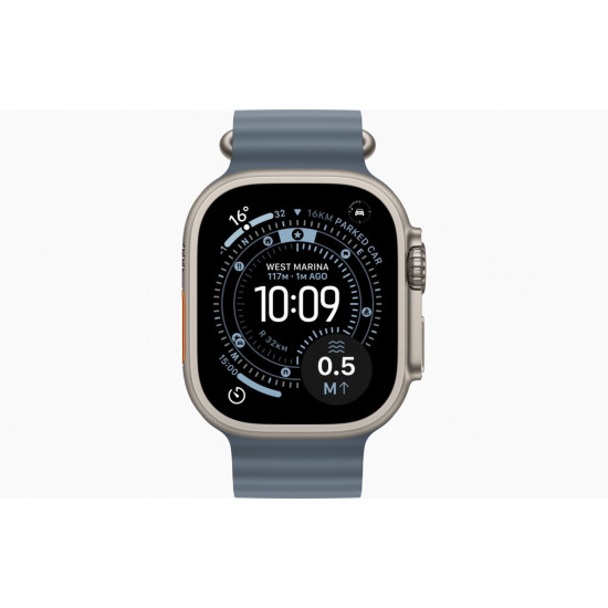 Watch Ultra 3 GPS + Cellular Koperta 49 mm z tytanu w kolorze naturalnym Pasek Ocean w kolorze marynarskiego granatu