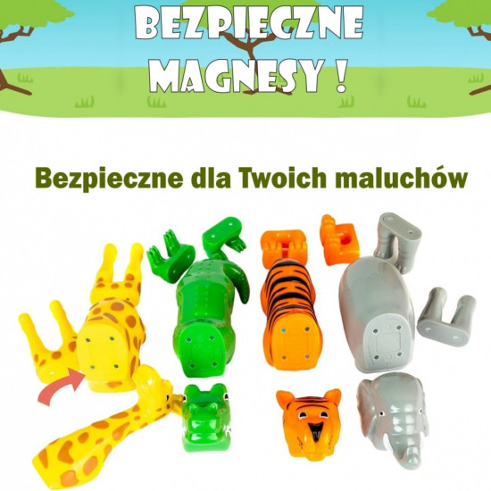 Zestaw Malik Malblo Magnetic Zwierzęta z dżungli 