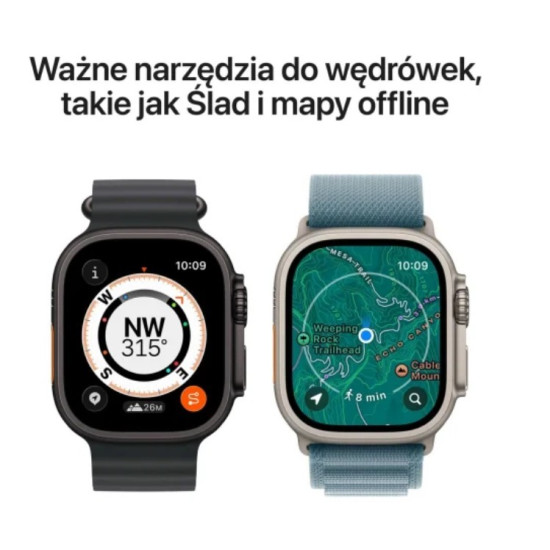 Watch Ultra 3 GPS + Cellular koperta 49 mm z tytanu w kolorze naturalnym, opaska Alpine w kolorze jasnoniebieskim - rozmiar M