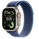 Watch Ultra 3 GPS + Cellular, koperta 49 mm z tytanu w kolorze naturalnym, opaska Trail w kolorze niebieskim/jaskrawoniebieskim - rozmiar M/L