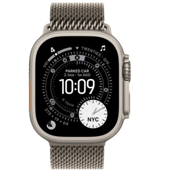 Watch Ultra 3 GPS + Cellular, koperta 49 mm z tytanu w kolorze naturalnym, bransoleta mediolańska z tytanu w kolorze naturalnym - rozmiar L