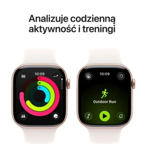 Watch Series 11 GPS+Cellular, koperta 46 mm z aluminium w kolorze różowego złota, pasek sportowy w kolorze łagodnego różu - rozmiar S/M
