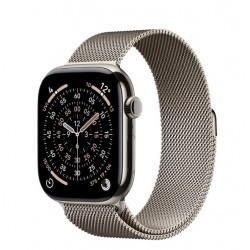 Watch Series 11 GPS + Cellular koperta 46 mm z tytanu w kolorze naturalnym, bransoleta mediolańska w kolorze naturalnym - rozmiar M/L