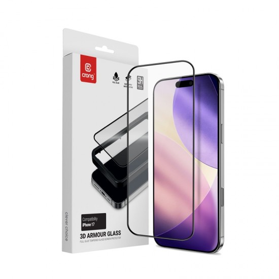 3D Armour Glass - Szkło hartowane iPhone 17 + ramka instalacyjna