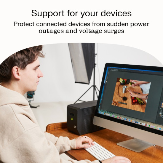 Zasilacz awaryjny UPS 480W/850VA modyfikowana sinusoida 