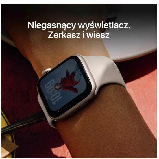 Watch SE 3 GPS koperta 40 mm z aluminium w kolorze księżycowej poświaty, pasek sportowy w kolorze księżycowej poświaty - rozmiar S/M