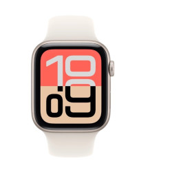 Watch SE 3 GPS koperta 44 mm z aluminium w kolorze księżycowej poświaty, pasek sportowy w kolorze księżycowej poświaty - rozmiar S/M