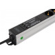 Listwa zasilająca PDU Rack (620mm) z zabezpieczeniem przeciwprzepięciowym + filtr EMI/RFI, 9 gniazd Schuko CEE 7/3 (45°), kabel 2m wtyk Unischuko CEE 